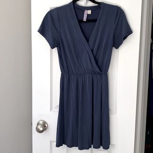 Short sleeve blue dress